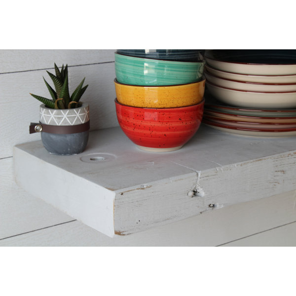 UrbanLegacy Reclaimed Barn Joist Deep Floating Shelves with Low Profile